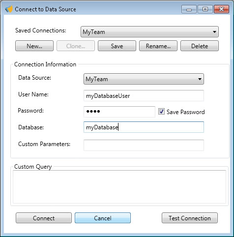 Create a SQLSend Connection